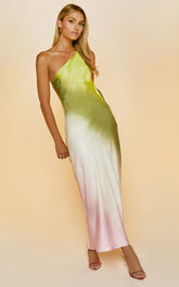 Marnie Midi Dress - One Shoulder Dress in OMBRE