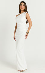 Genie Maxi Dress - Off The Shoulder Dress in White