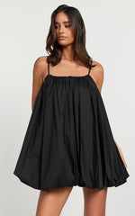 Marites Mini Dress - Bubble Mini Dress in Black