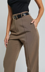 Rogers Pants - High Waisted Pants in Mocha