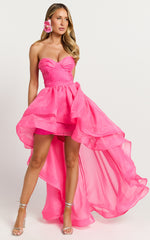Amalie The Label - Musee Sweetheart High Low Dress in Hot Pink