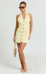 Runaway The Label - Halzie Mini Dress in Lemon