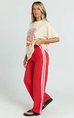 Alena Top - Oversized Darlin Print Tee in Beige