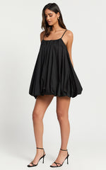 Marites Mini Dress - Bubble Mini Dress in Black